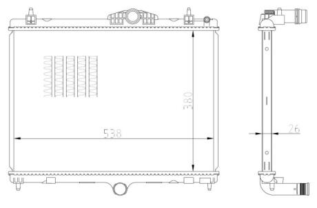 Радіатор охолодження NRF 550027 (фото 1)