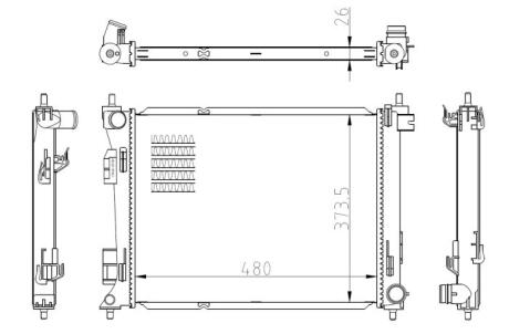 Радіатор охолодження NRF 550039 (фото 1)