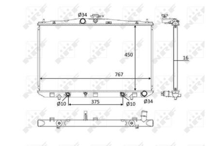 Радіатор охолодження NRF 58610 (фото 1)