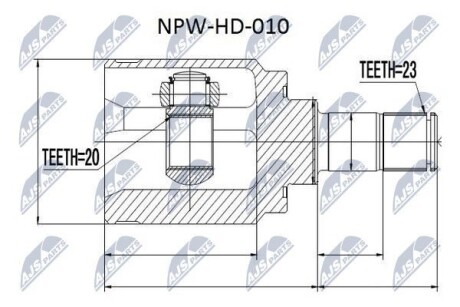Шрус піввісі NTY NPWHD010