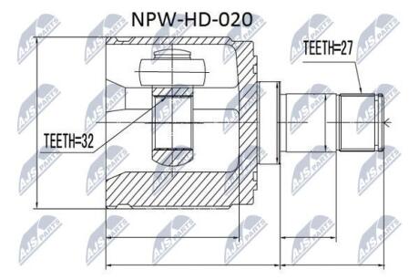 Шрус полуоси NTY NPWHD020