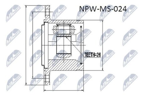 Шрус полуоси NTY NPWMS024