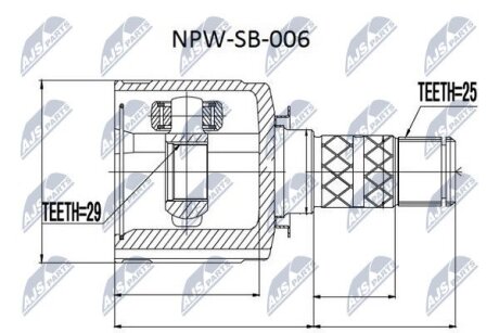 Шрус NTY NPWSB006 (фото 1)