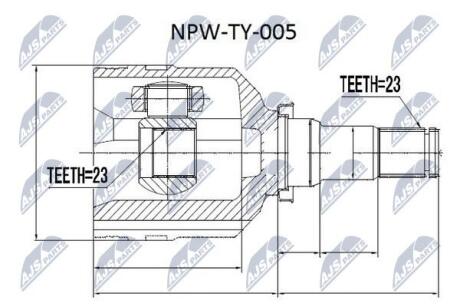 Шрус полуоси NTY NPWTY005