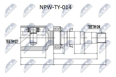 Шрус полуоси NTY NPWTY014