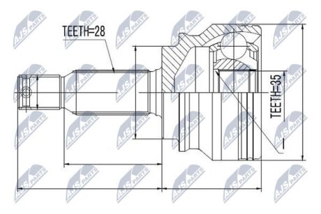 Шрус NTY NPZMS036 (фото 1)