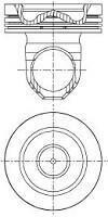 Поршень SCANIA 127.00 DSC12 EURO 2/DC12/16 EURO 3 4V (ПОРШЕНЬ СОСТАВНОЙ) NURAL 87-143600-00 (фото 1)