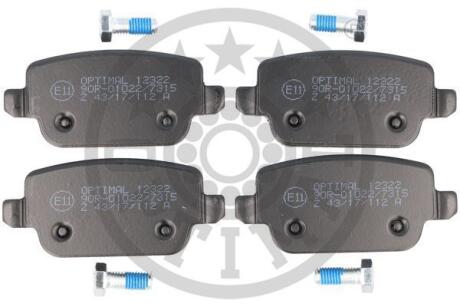 Гальмівні колодки дискові Optimal BP-12322 (фото 1)