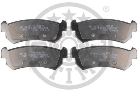 Гальмівні колодки дискові Optimal BP-12420 (фото 1)