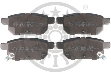 Гальмівні колодки дискові Optimal BP-12587 (фото 1)