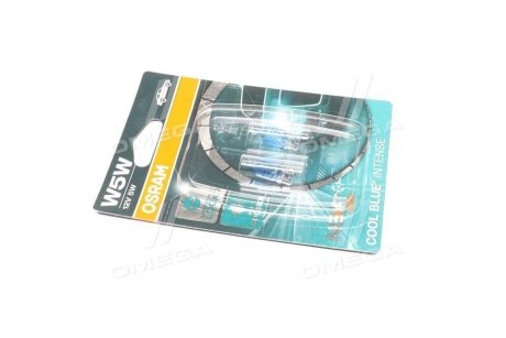 Лампа допоміжн. освітлення W5w 12v 5w W2.1x9.5d Cool Blue Intense (2 шт) blister OSRAM 2825CBN-02B (фото 1)