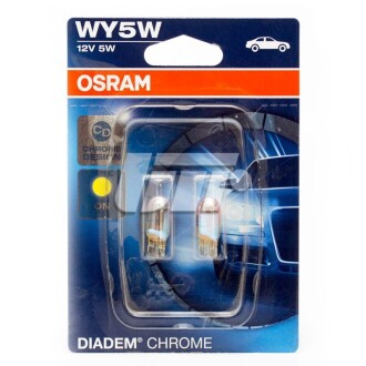 ЛАМПА WY5W 12V 5,20 W W2.1x9.5d BLI2 DIADEM Chrome OSRAM 2827DC-02B (фото 1)