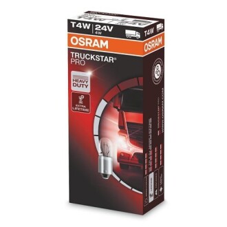 ЛАМПА T4W 24V 4W BA9s UNV Truckstar PRO OSRAM 3930TSP (фото 1)