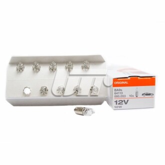 ЛАМПА 12V 10W BA9s FS STANDARD OSRAM 64113 (фото 1)