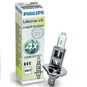 Лампа H1 55W LongLife PHILIPS 12258LLECOC1