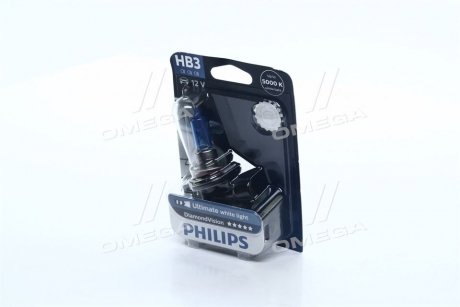 Лампа накаливания HB3 12V 65W P20d Diamond Vision 5000K (blister 1шт) PHILIPS 9005DVB1 (фото 1)