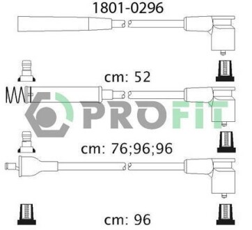 Комплект кабелів високовольтних PROFIT 1801-0296