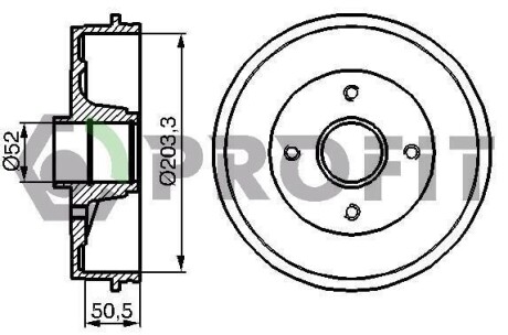 Барабан гальмівний PROFIT 5020-0076