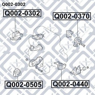 Фото 1 - подушка двигуна права (гідравлічна) Q-fix Q002-0302 Подушка двигуна права (гідравлічна) Q-fix Q002-0302 (фото 1)