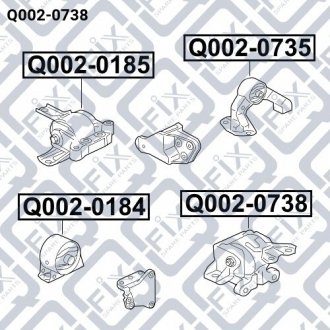 Фото подушка двигуна ліва (гідравлічна) Q-fix Q002-0738 Подушка двигуна ліва (гідравлічна) Q-fix Q002-0738