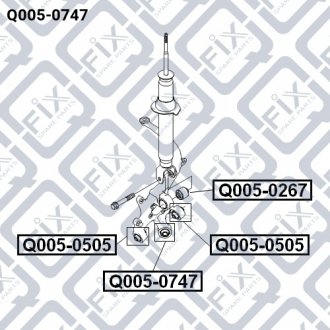 Сайлентблок задньої цапфи Q-fix Q0050747