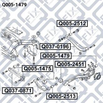 Сайлентблок задньої цапфи Q-fix Q0051479
