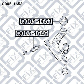 Фото 1 - сайлентблок заднього переднього важеля Q-fix Q0051653 Сайлентблок заднього переднього важеля Q-fix Q0051653 (фото 1)