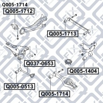 САЙЛЕНТБЛОК ЗАДН ПОПЕРЕЧН ТЯГИ HYUNDAI IX35/TUCSON Q-fix Q0051714