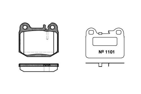 Колодка торм. диск. MB M-CLASS (W163) (02/98-06/05) задн. REMSA 0014.40