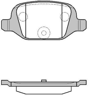 Колодки тормозные дисковые задние CITROEN Nemo 08-н.в., FIAT DOBLO 00-09, PANDA 03-12 REMSA 0727.00