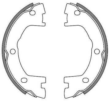 Колодки гальмівні барабанні (комплект 4 шт) REMSA 4640.00