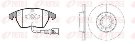 Комплект тормозной передн. SEAT TOLEDO 03-,SKODA OCTAVIA 04-,VW GOLF. JETTA. REMSA 81030.00