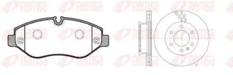 Комплект тормозной передн. MB SPRINTER(906) 06-,VW CRAFTER 2.5TDI 06- REMSA 81245.00