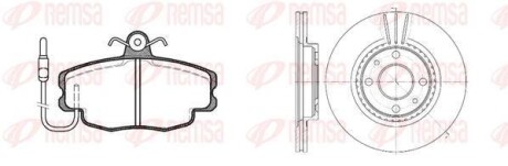 Комплект гальмівний передн. DACIA LOGAN 04-, CLIO, SANDERO, MEGANE 96- REMSA 8141.02