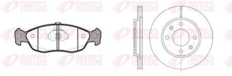 PEUGEOT К-кт гальм. колодки + диски 106 II (1A_, 1C_) 1.1 i 97-01, CITROEN SAXO (S0, S1) 1.5 D 96-03 REMSA 8461.02