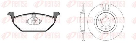 Комплект: 2 диска+ 4 колодки гальмівних REMSA 8633.04 (фото 1)