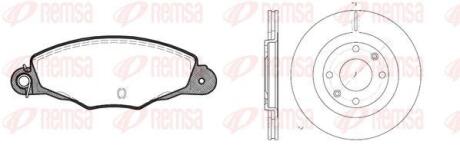 CITROEN К-кт гальм. колодки + диски передн.Berlingo 96-,BX,Xantia,Xsara,ZX,Peugeot 206,405,Partner REMSA 8659.01