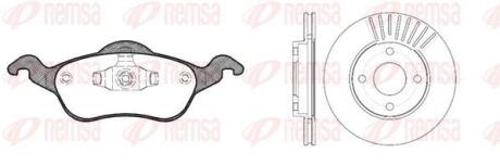 FORD К-кт гальм. колодки + диски FOCUS I (DAW, DBW) 1.8 TDCi 02-04 REMSA 8691.00 (фото 1)
