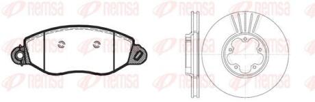 FORD К-кт гальмівні колодки + диски Transit 00- REMSA 8772.03 (фото 1)