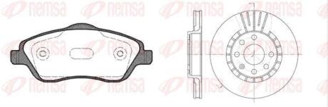 OPEL К-кт гальм. колодки + диски Corsa C 1,0-1,8 00- REMSA 8774.04 (фото 1)