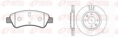 Комплект гальмівний передн. CITROEN BERLINGO 01-;PEUGEOT PARTNER 02-,307 00- REMSA 8840.00