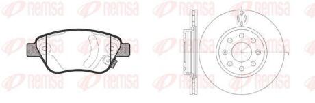 OPEL К-кт гальмівні колодки + диски передні Corsa 06 - REMSA 8858.02 (фото 1)