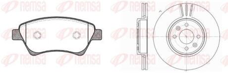 RENAULT К-кт гальм. колодки + диски Megane II, Kangoo 02- REMSA 8976.02 (фото 1)