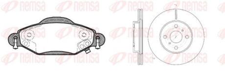 TOYOTA К-кт гальмівні колодки + диски передн.Yaris 99- REMSA 8978.00 (фото 1)