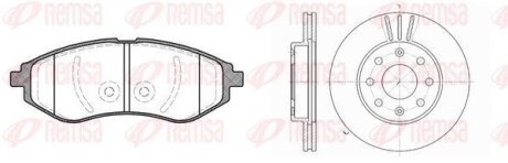 Комплект гальмівний передн. CHEVROLET AVEO 05-, DAEWOO KALOS 03- REMSA 8986.00 (фото 1)