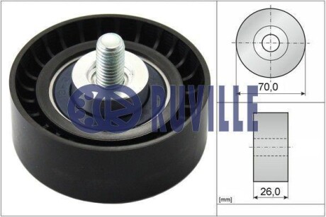 Ролик обводной 1.9D pe, ci Peugeot Partner 96-08 RUVILLE 55939