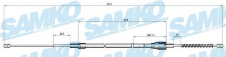 Трос зчеплення SAMKO C0809B