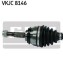 Полуось левая 690mm с ABS Logan,Sandero 04- 23зуба SKF VKJC 8146 (фото 2)