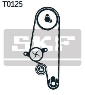 К-кт ГРМ (ремень + ролик натяжения+болт) VW Polo,Seat 97- SKF VKMA 01107 (фото 1)