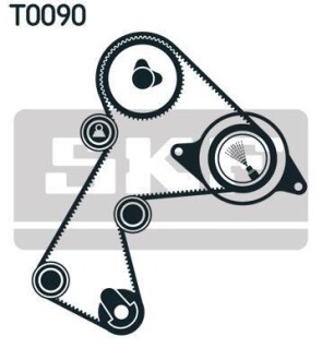 Ремень ГРМ + 2 ролика натяжения Renault Rapid,Clio,Kangoo 1.9d SKF VKMA 06113 (фото 1)